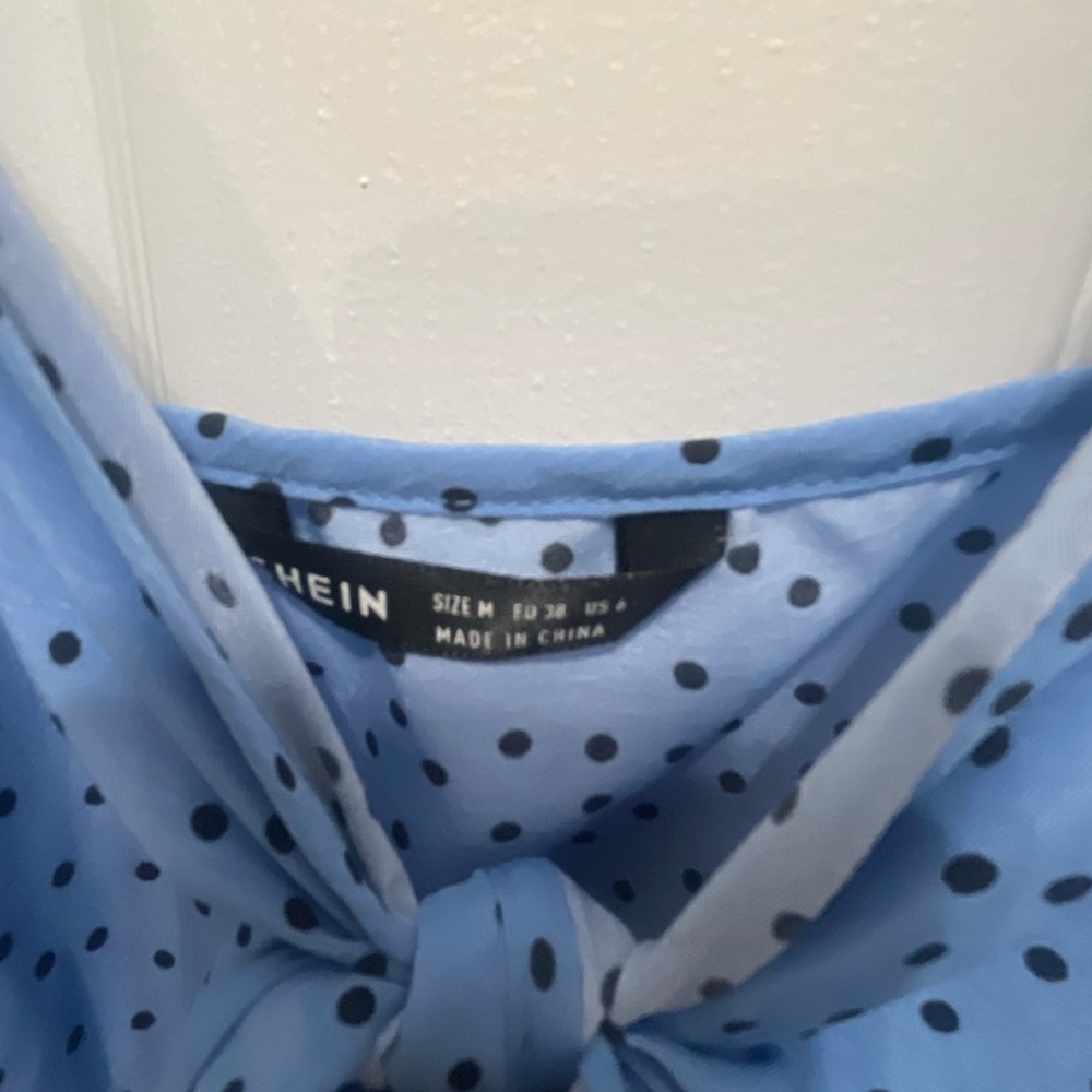 SHEIN Light Blue Polka Dot Dress - Picture 11 of 14